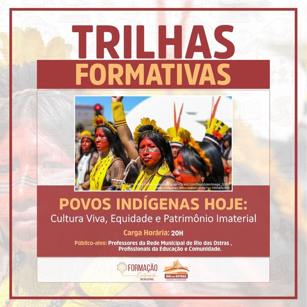 Povos Indígenas são tema de formação aberta à comunidade de Rio das Ostras
