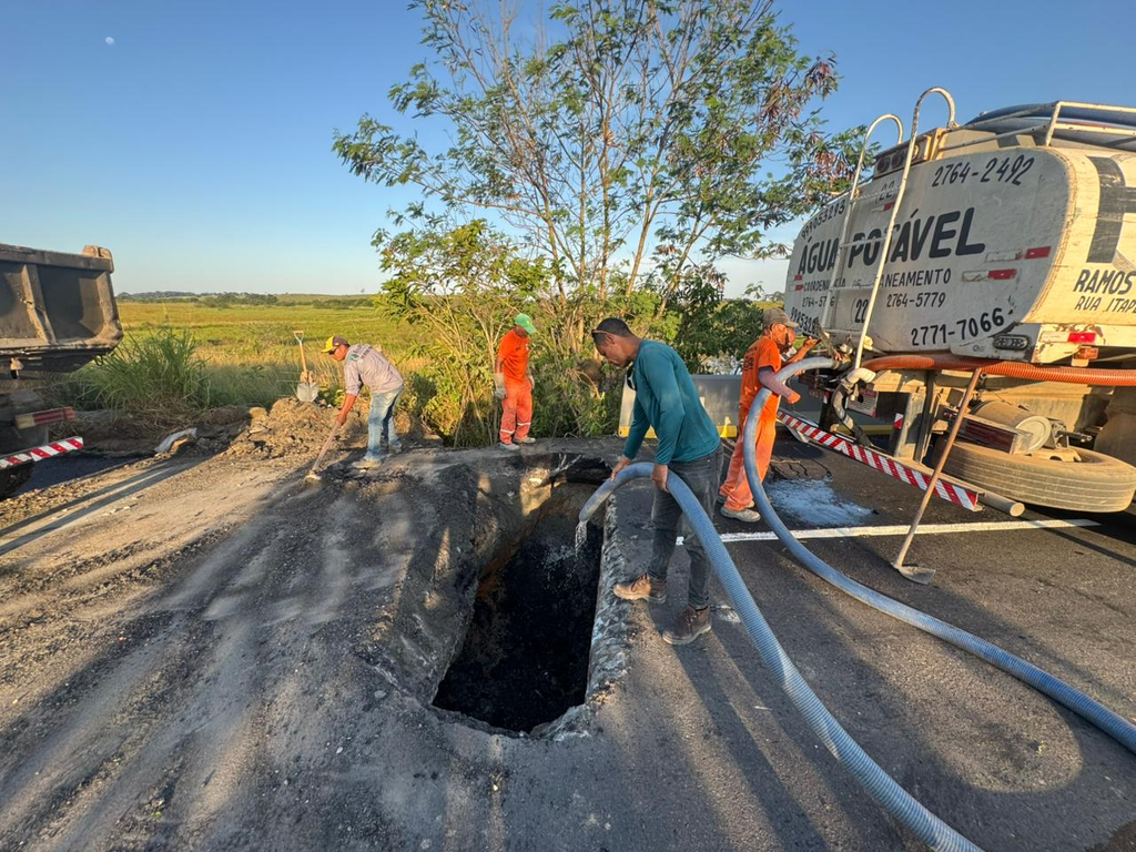 Prefeitura faz reparos emergenciais na Rodovia do Contorno