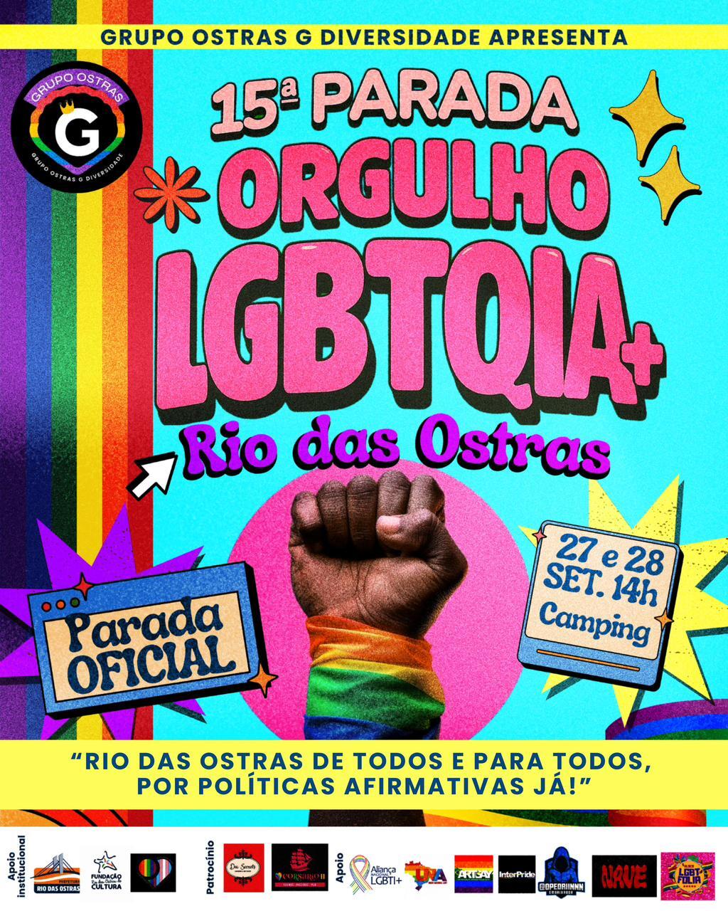 Rio das Ostras celebra a diversidade em sua 15ª Parada LGBTQIA+