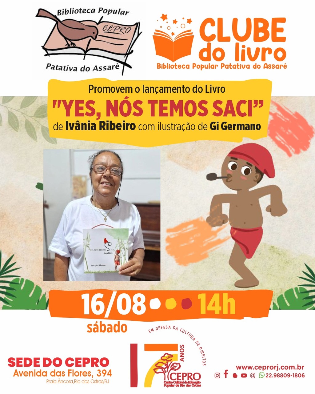 CEPRO promove oficina de escrita e lançamento de livro no fim de semana em Rio das Ostras